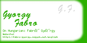 gyorgy fabro business card